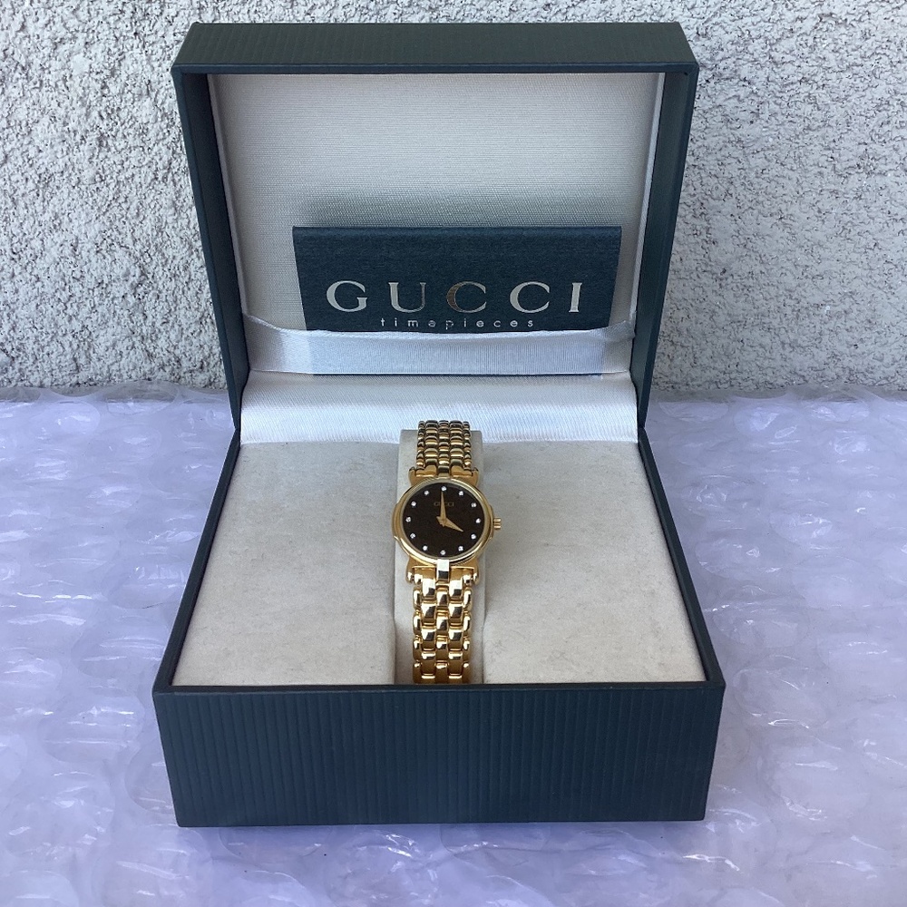 Vintage Gucci 3400L Watch Gold Tone Near Mint Preowned Condition